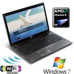 Acer Black 17.3 AS7551 7422 Laptop PC with AMD Phenom II X4 