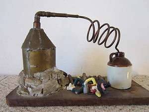 VINTAGE EARLY AMERICAN MODEL OF PURE CORN WHISKEY STILL  