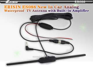 ES088MO In Car Analog Amplified TV Antenna with Adapter  