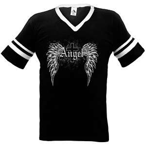 Angel Wings Cross Faith And Religious Ringer T shirt  