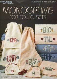 Counted Cross Stitch Patterns MONOGRAMS FOR TOWELS R8  