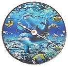 Underwater Tropical Fish and Dolphins Cd Clock for Desk or Wall
