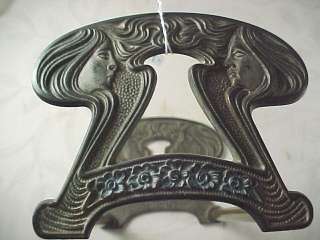 Antique Art Nouveau Brass Book Holder Bookends Numbered  