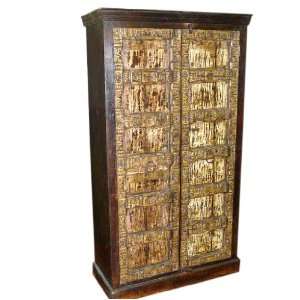  Antique Doors Teak Wood Rustic Armoire Cabinet Furniture 