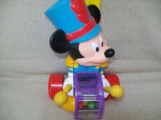 VINTAGE DISNEY MICKEY MOUSE POPPING DRUMMER WALKING TOY  