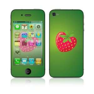   Apple iPhone 4 Skin Cover   Strawberry Love Cell Phones & Accessories