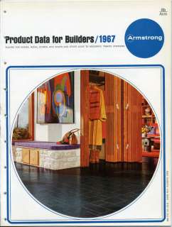 1967 ARMSTRONG Cork Company ASBESTOS Floor Tile Catalog  