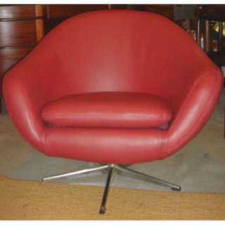 Scandinavian Overman Lounge Chair New Leather Aluminum  