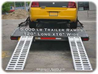 10 5000 lb ALUMINUM TRUCK CAR TRAILER RAMPS HOOK ENDS (05 16 120 04 