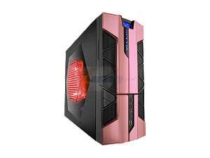   Series X PLORER2 PK Black / Pink Steel ATX Mid Tower Computer Case