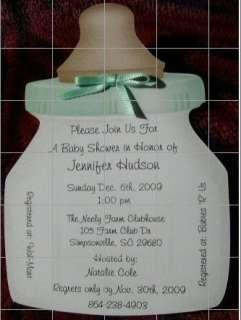 BABY SHOWER INVITATION CARDS Bottle Shaped Very Unique  