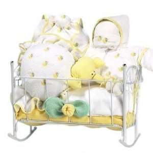  Rock a Bye New Baby Gift Basket in Neutral Yellow   Shower 