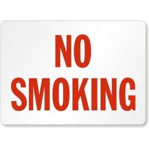    No Smoking (red on white) Aluminum Sign, 10 x 7