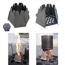   Stainless Steel HEXAGON Wood Stove Backpacking Camping BOB Gear  