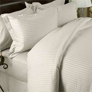  Twin/Twin X  Long Duvet Cover Stripe Ivory Set 300 Thread 