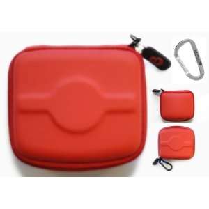 Red Hard Camera Bag for 3.5 inch Nikon S4000, S560, S60 + An Ekatomi 