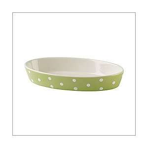  Baking Days Green Oval Dish 11 in.