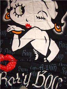 BETTY BOOP KISS BLACK BEACH WRAP COVER UP SARONG PAREO  
