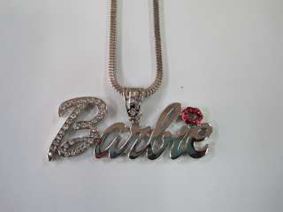 Nicki Minaj Silver Barbie Pendant+Necklace  