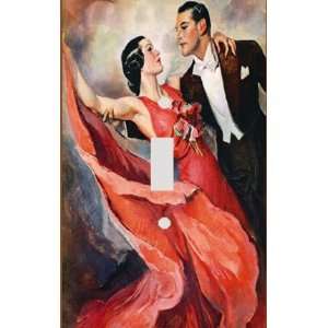 Ballroom Dance in Red Decorative Switchplate Cover