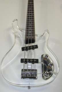 NEW UNIQUE 4 STRINGS CLEAR WHITE ACRYLIC ELECTRIC BASS GUITAR  