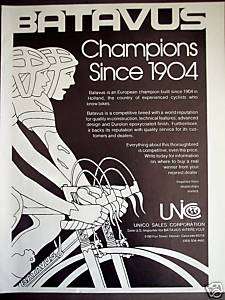 1973 BATAVUS european champion Bicycles vintage Bike ad  
