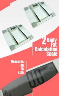 330 LB Digital Bath Bathroom Glass Weight Scale Body Fat Fitness 