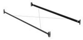 Twin Full Deluxe Bolt on Bed Rail With Angle Iron Cross  