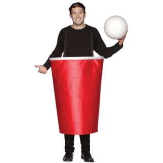 Red Beer Pong Cup Adult Halloween Costume  