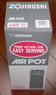 Zojirushi AAPE 22 Air Pot Beverage Dispenser Thermos  