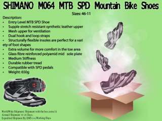   M064 MTB SPD 46 11 Size Mountain Bike Bicycle Shoes Worldwide Shipment