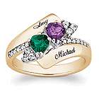 couples birthstone ring  