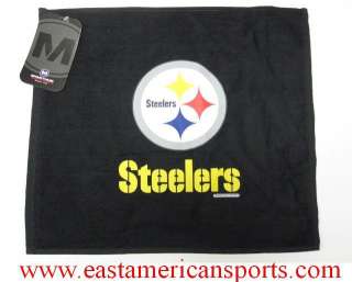   Steelers NFL 16 x 18 Rally Fan Towel Black Golf Hand Bath Football