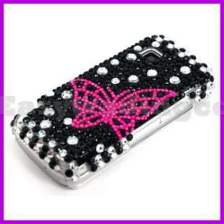 Crystal Bling Back Case Cover Nokia 5230 Pink Butterfly  