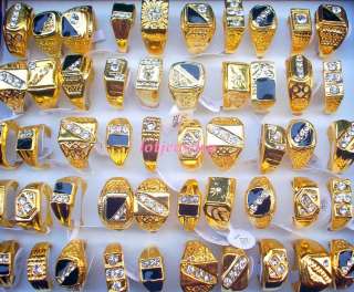 wholesale lots of 100p Rhinestone assorted mens rings  