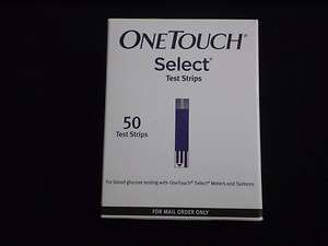   Select Blood Glucose Test strips one Box of 50 strips sealed  
