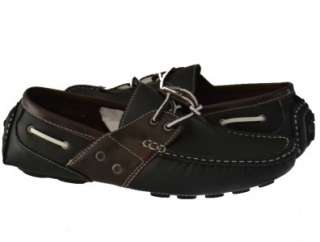 MENS BOAT SHOES BLACK WITH DARK BROWN NEW STYLE SUPER FAST SHIPPING 