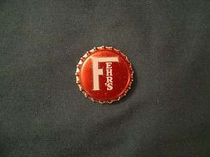 FEHRS BEER COPPER GOLD BOTTLE CORK CAP CROWN UNUSED VINTAGE ORIGINAL 