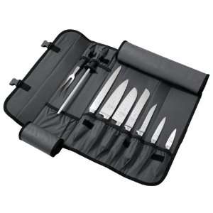 Mercer Cutlery Genesis 10 Piece Forged Knife Case Set, Steel/Black 