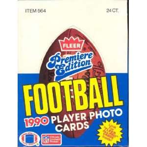  1990 Fleer Football Rack Box Sports Collectibles