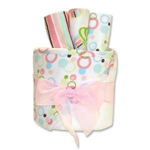    Trend Lab Bath Gift Cake Towel and Washcloth Set, Cupcake Baby
