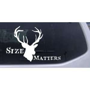 Size Matters Big Buck Decal Hunting And Fishing Car Window Wall Laptop 