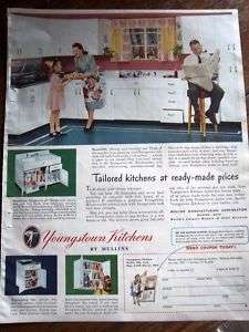 1948 Retro Youngstown Kitchens Kitchen Cabinets Ad  