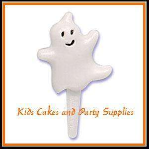   PUFFY GHOST CUPCAKE PICKS Cake Toppers Decorations Favors 24  