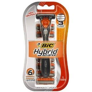 BIC Hybrid Disposable/System Triple Blade Shaver, Men, 6 count 