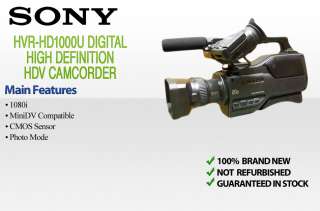 New Sony HVR HD1000U HDV PRO CAMCORDER HVR HD1000 4905524482577  
