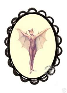 Vintage Reproduction Bat Lady Cameo Ring  