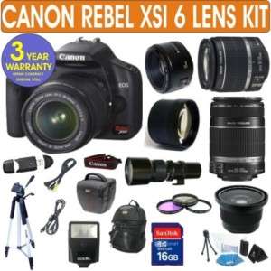 Canon Rebel XSi 6 Lens Deluxe Camera Outfit  
