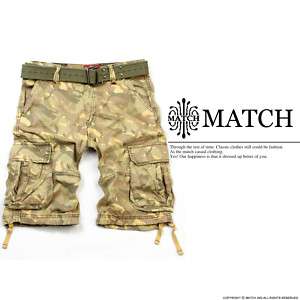 NWT Match Mens Cargo Shorts Pants Camouflage Size 30 36  