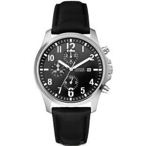    Guess U11638G1 Black Leather Chronograph Watch Guess Watches